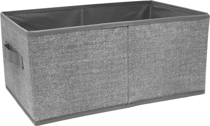 Storage Baskets, Set of 4, Foldable, Grey, Large Foldable Storage Baskets, Assorted Sizes - Daily Buy