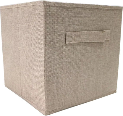 Storage Cubes, Set of 2, Stone, Foldable Storage Boxes, 25cm x 25cm x 25cm - Daily Buy