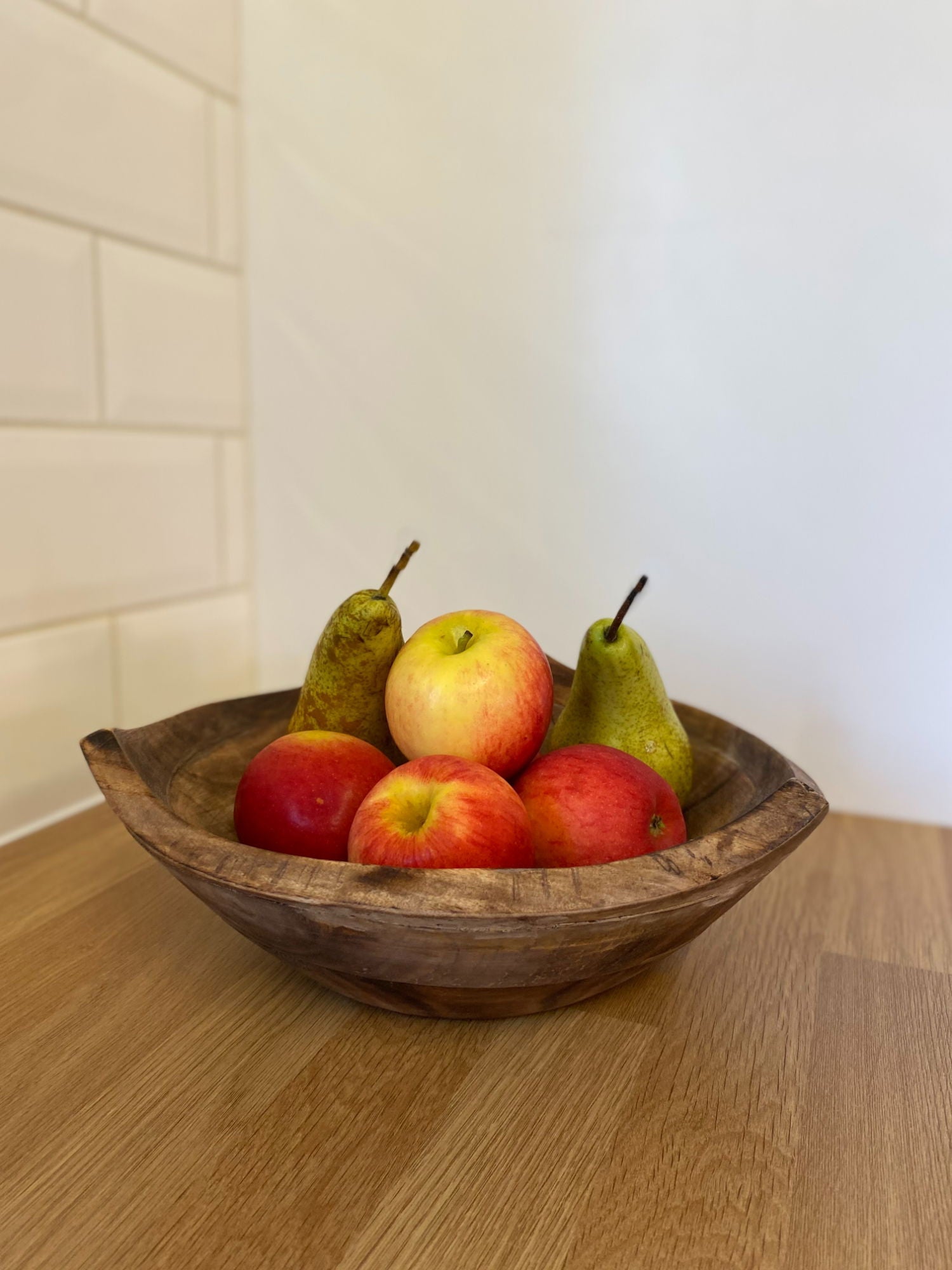 Triangular Shaped Wooden Bowl 28cm - Daily Buy