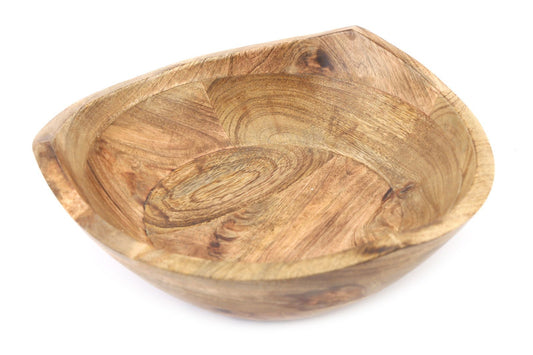 Triangular Shaped Wooden Bowl 28cm - Daily Buy