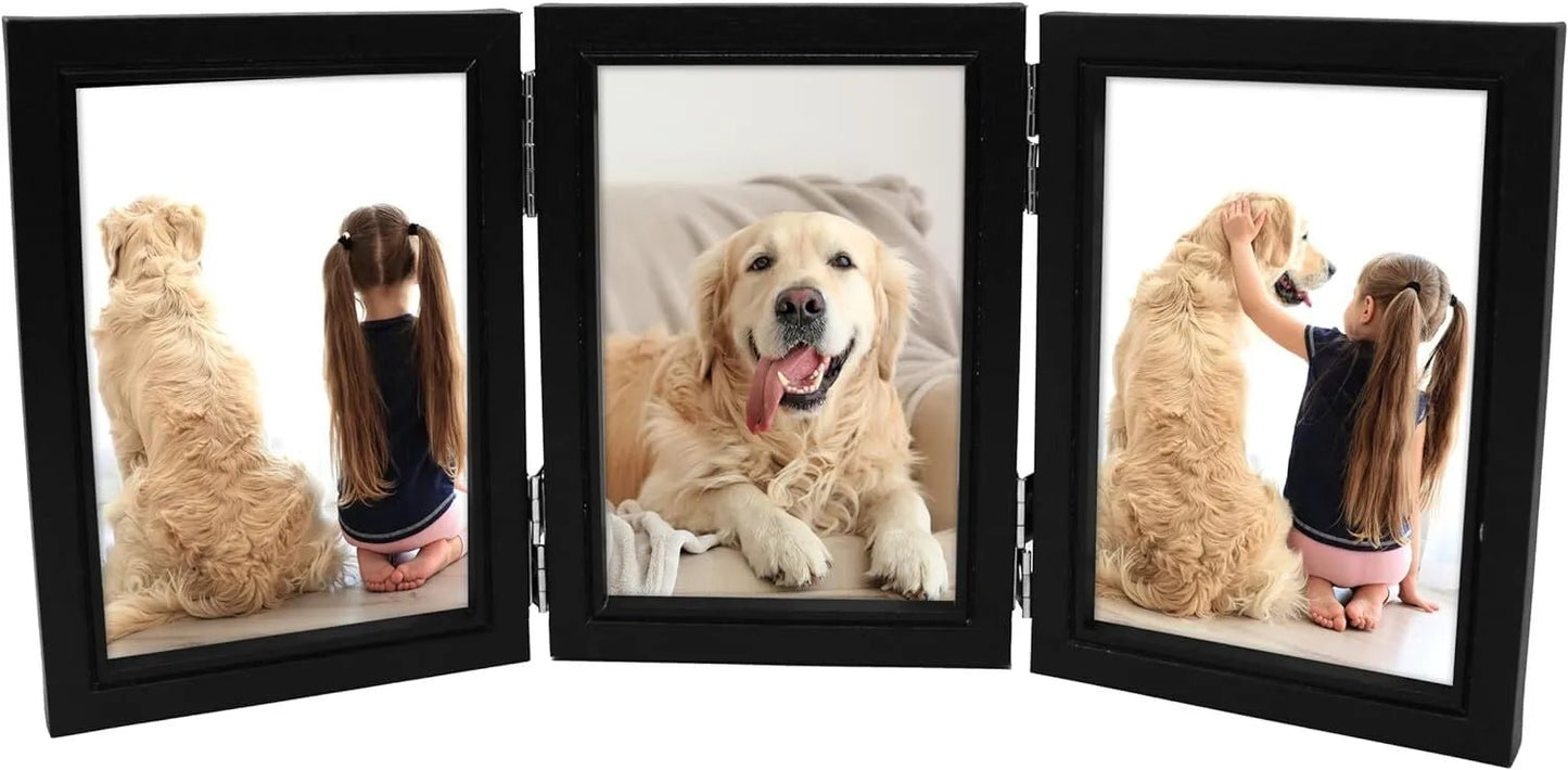 Triple Picture Frame, 6 x 4, Black, Triple Photo Frame, 6” x 4” (15cm x 10cm) - Daily Buy