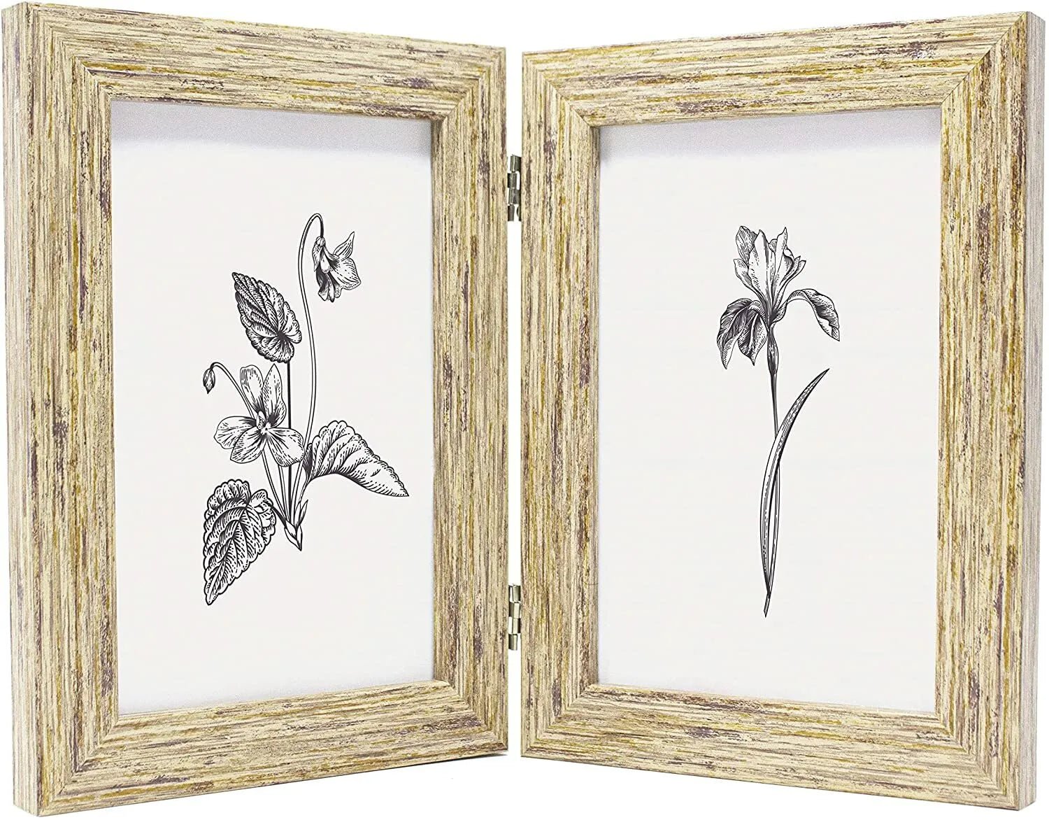 Twin Picture Frame, 6 x 4, Ash, Double Photo Frame, 6” x 4” (15cm x 10cm) - Daily Buy