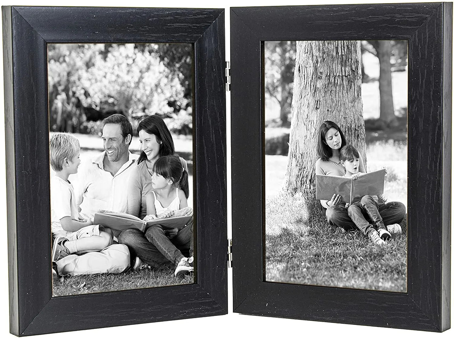 Twin Picture Frame, 6 x 4, Black, Double Photo Frame, 6” x 4” (15cm x 10cm) - Daily Buy