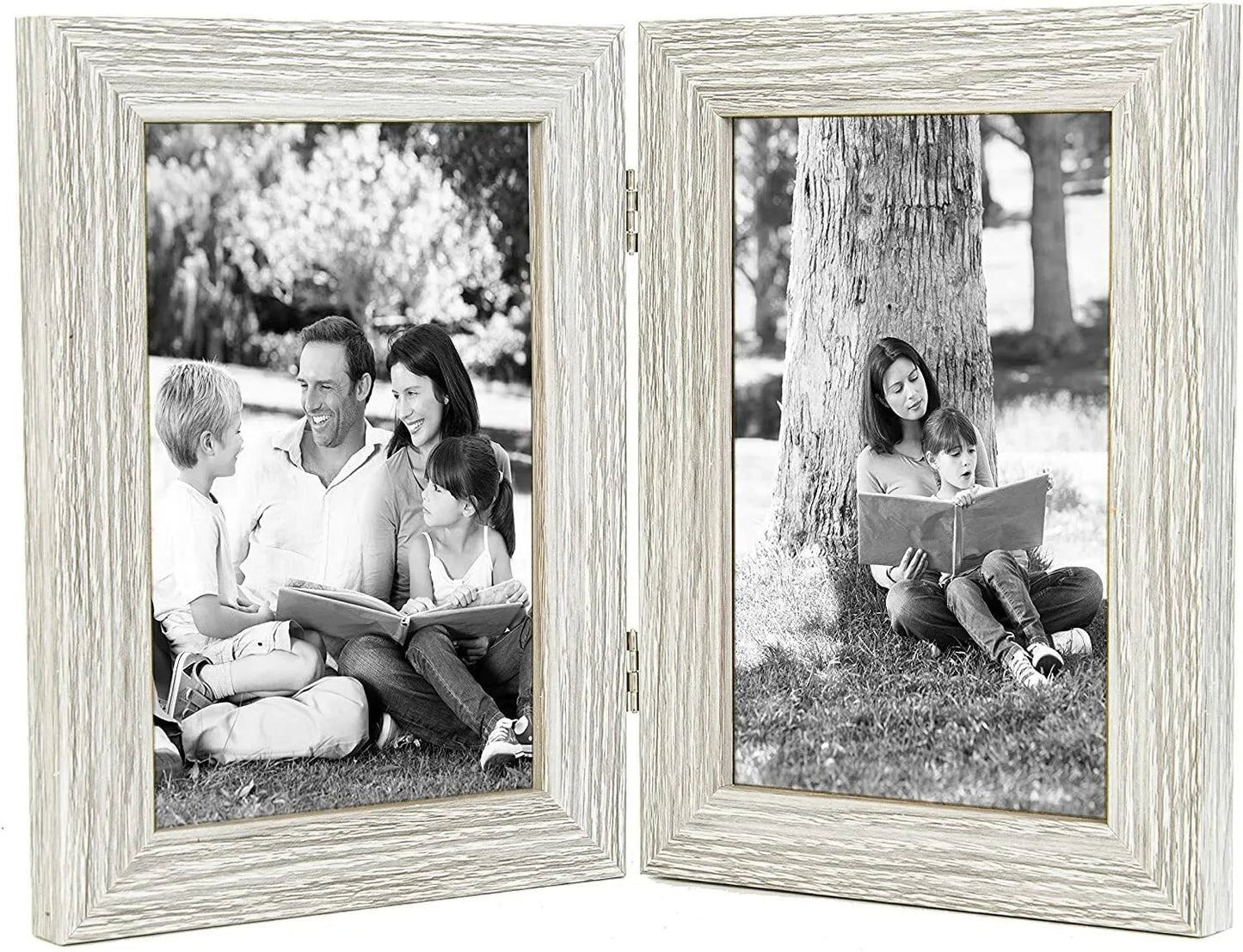 Twin Picture Frame, 6 x 4, Light Grey, Double Photo Frame, 6” x 4” (15cm x 10cm) - Daily Buy