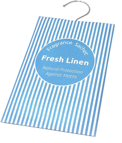 Wardrobe Air Freshener & Moth Repellent, 3 Pack, Fresh Linen, Fragrance Sachets - Daily Buy