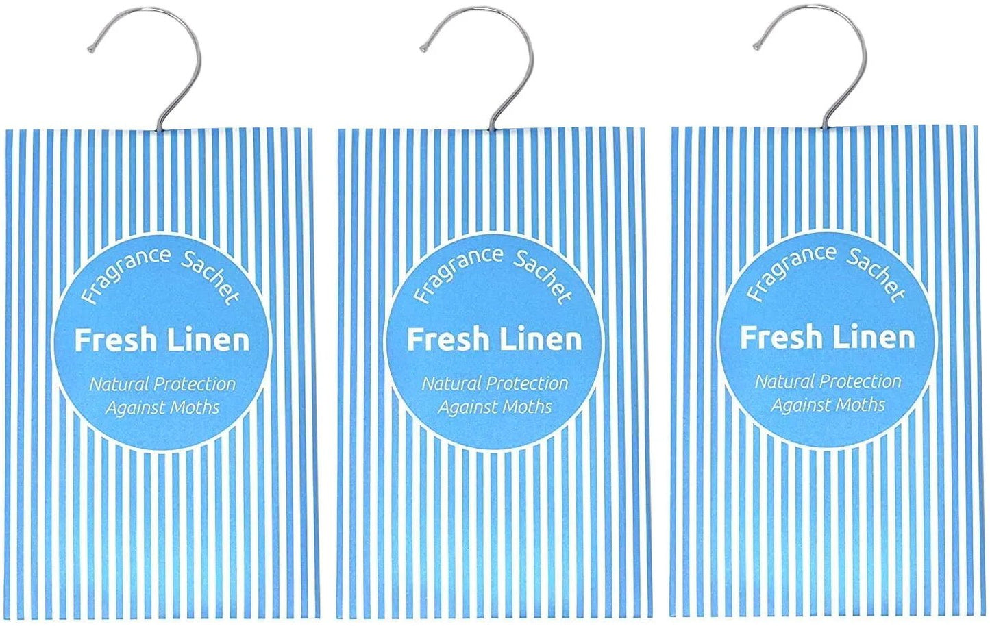 Wardrobe Air Freshener & Moth Repellent, 3 Pack, Fresh Linen, Fragrance Sachets - Daily Buy
