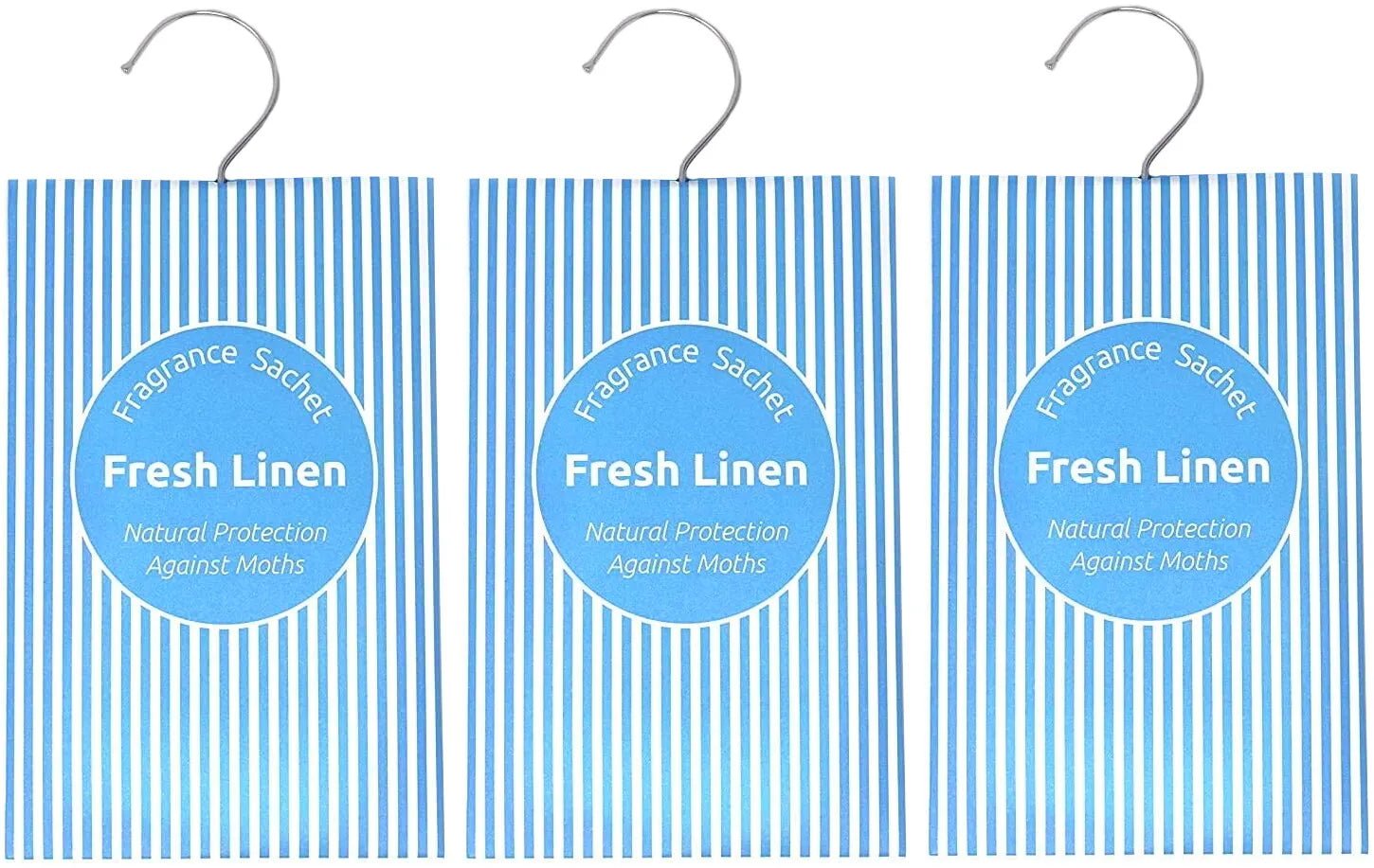 Wardrobe Air Freshener & Moth Repellent, 3 Pack, Fresh Linen, Fragrance Sachets - Daily Buy