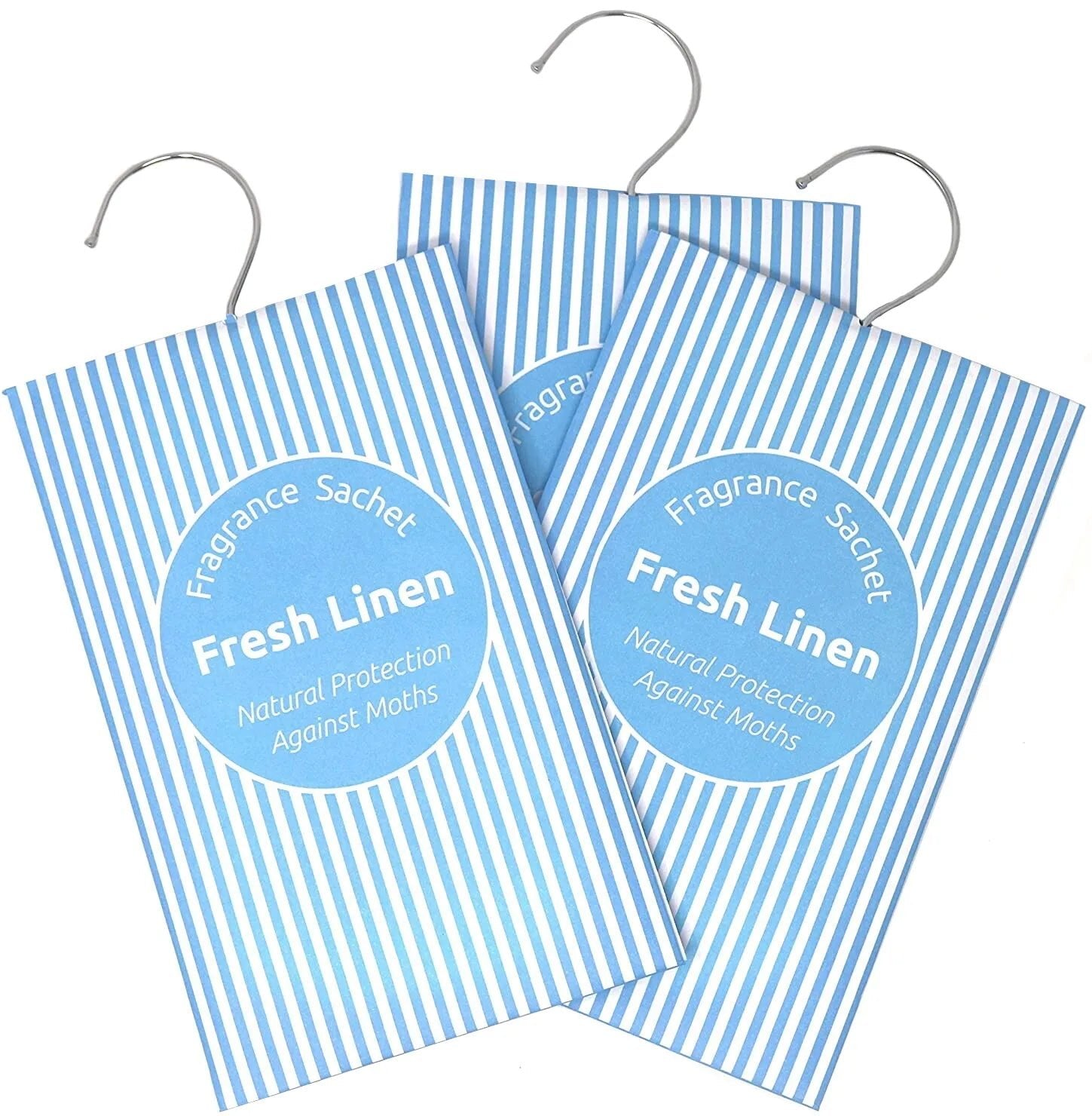 Wardrobe Air Freshener & Moth Repellent, 3 Pack, Fresh Linen, Fragrance Sachets - Daily Buy