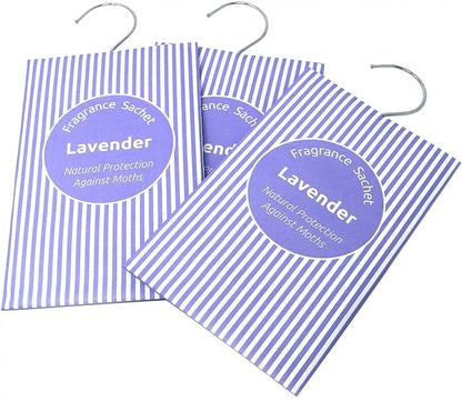 Wardrobe Air Freshener & Moth Repellent, 3 Pack, Lavender, Fragrance Sachets - Daily Buy