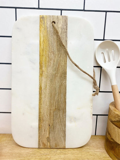 Wood and Marble Large Chopping Board - Daily Buy