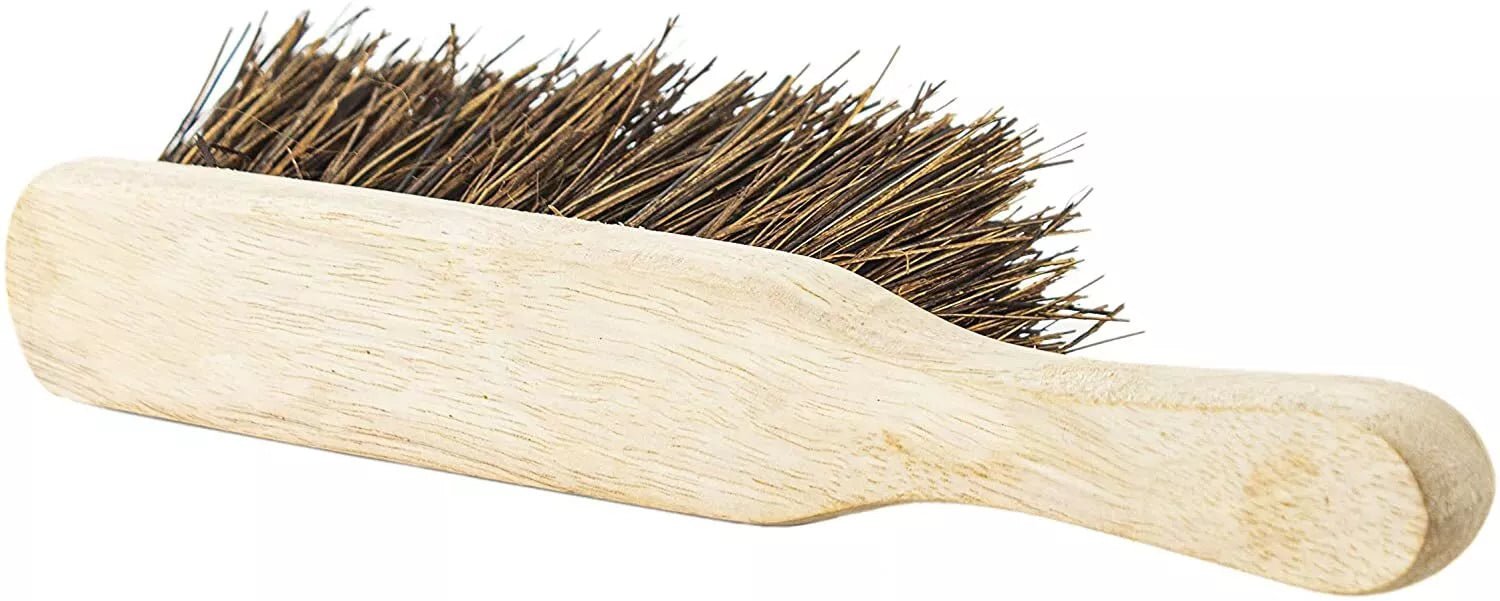 Wooden Hand Brush, Bassine Fibre, Stiff Bristles, 2 Pack, Hard Wearing and Weather Resistant, Outdoor Brush - Daily Buy