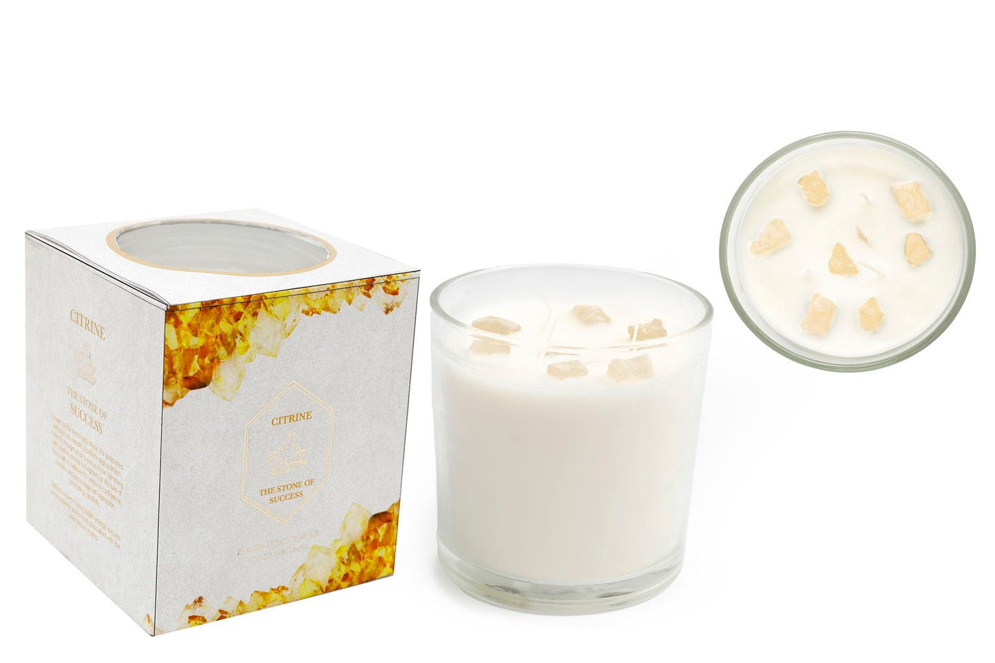 Yellow Citrine Candle 12x12cm - Daily Buy